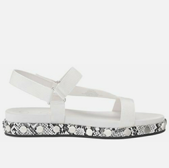 Perrie Jessica Simpson White Snakeskin Stud Strappy Sandals shoes 9.5 NEW DEAL - Picture 3 of 9